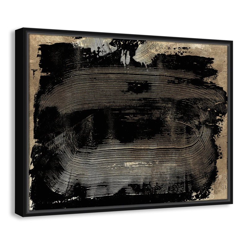Peinture sphérique Cavide, Toile avec cadre noir, H 19,5 po x l 25,5 po