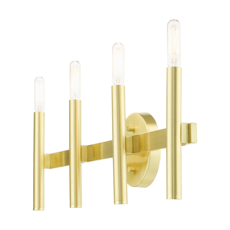 Copenhagen Satin Brass 4-Light ADA Compliant Vanity Sconce
