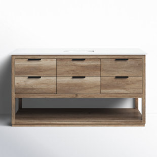 Felicity 60'' Single Bathroom Vanity with Engineered Marble Top