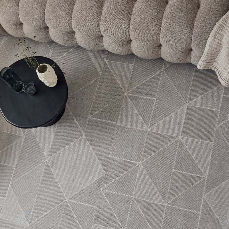 Carmel Modern Geometric Patterned Grey Area Rug, Rectangle 120 x 170cm