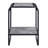 Stylish Black And Gray End Table With Composite Wood Body Modern + Grey Storage Space For Accessories