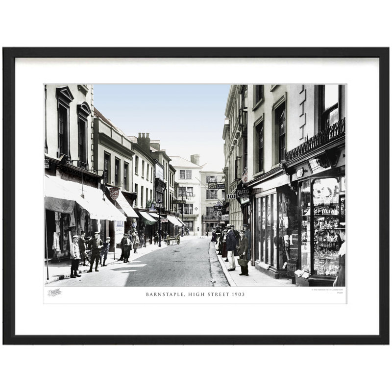 Barnstaple, High Street 1903 - Single Picture Frame Print, 40cm H x 50cm W x 2.3cm D