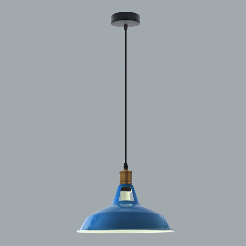 3 - Light Bowl Pendant, Blue