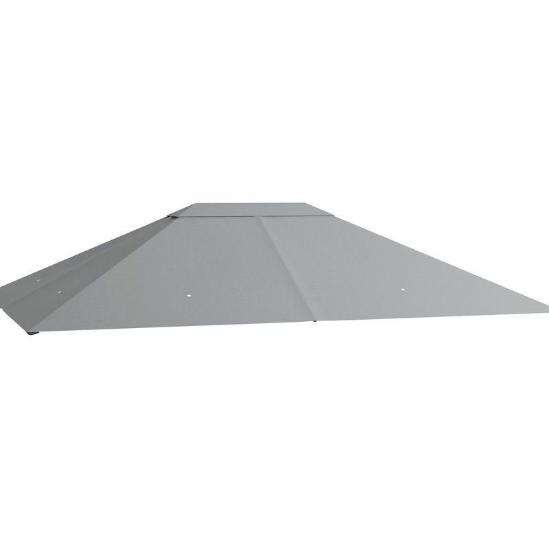 Auvent de remplacement pour pavillon de jardin gris, 10 pi x 13 pi, ventilation et drainage, structure de remplacement pour auvent 13 pi, gris, circulation d'air
