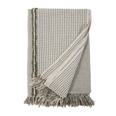 Jagger Striped Cotton Hand Woven Throw Blanket