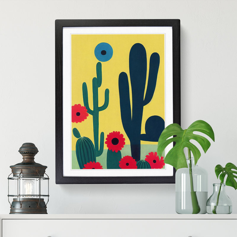 Cactus Cacti Vol.3 Framed Print, Black Framed, 64cm H x 46cm W x 2cm D