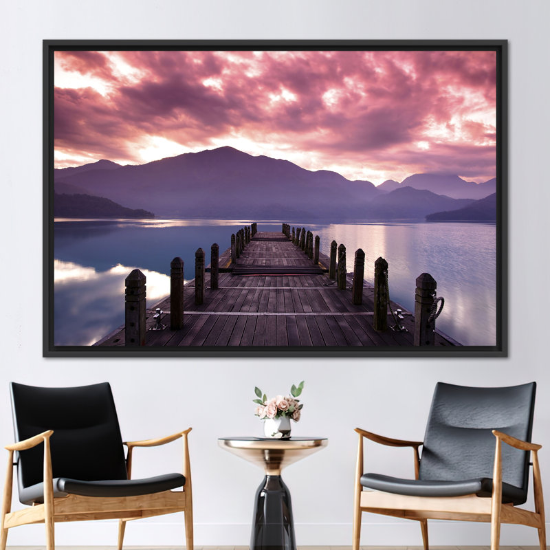 Print on Canvas, Framed Print without Mat, 20 cm H x 30 cm W, Black