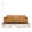 Christopher Tan Leather Electric Inclining Sofa Left Facing