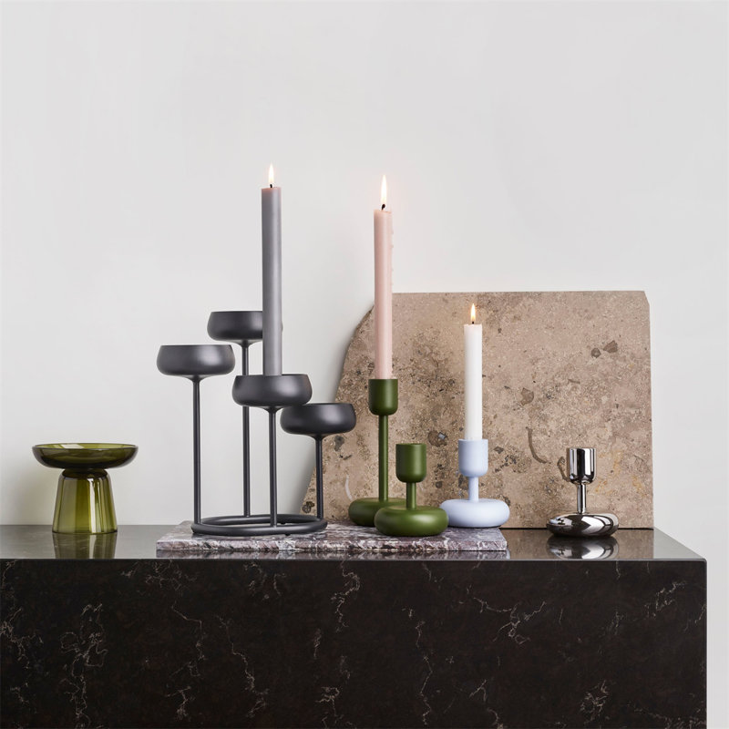 Juba Metal Tabletop Candlestick, 7.2" H x 3.5" W x 3.5" D