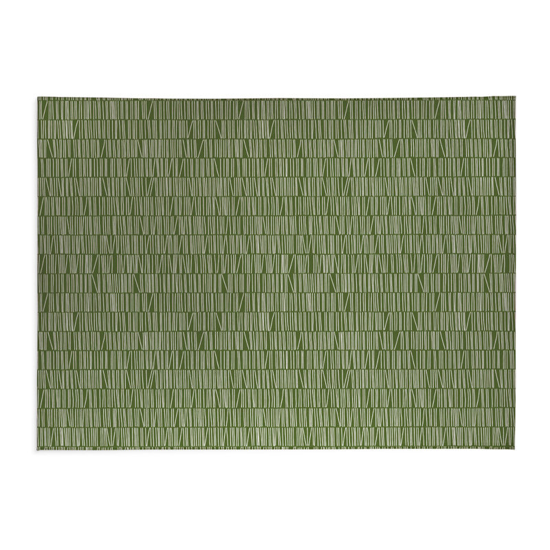 Tapis de cuisine bibliothèque à profil bas, Rectangulaire 2 pi x 3 pi, Vert olive