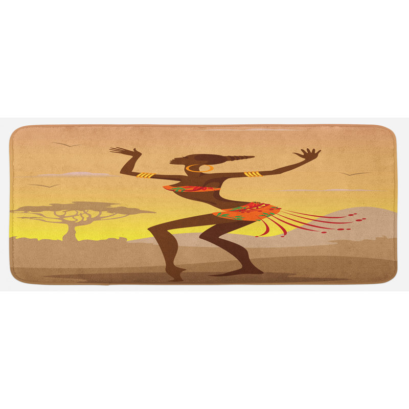 Eclectic Polyester Kitchen Mat