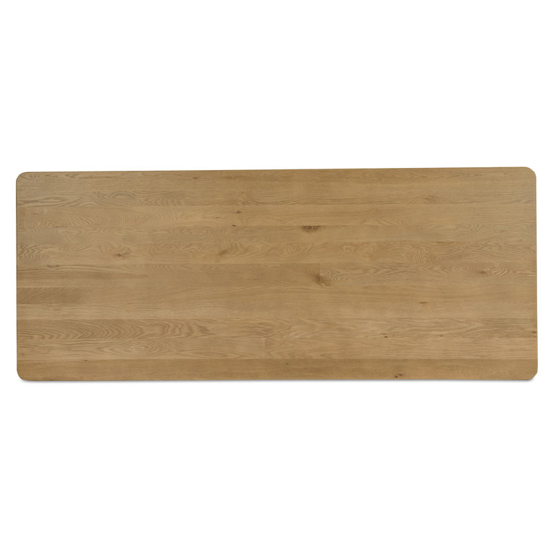 Segment Solid Oak Dining Table, 30" H x 96" L x 39" W