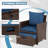 5 Piece Outdoor Patio Furniture Set With Ottomans Wicker Patio Conversation Set (Rattan)-1787687017-1787687016