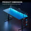 LED Electric Standing Sitting Desk, Gaming Desk with Built-In Socket & USB Port, Computer Table with Monitor Stand, 3 Memory Functions, Gaming Table Black-1395328925