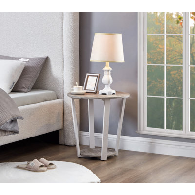 Table de bout ronde avec tablette Elysian