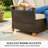 Wicker Patio Sofa,3 Seater Outdoor Couch Sofa,Wide Deep Seat Sofa
