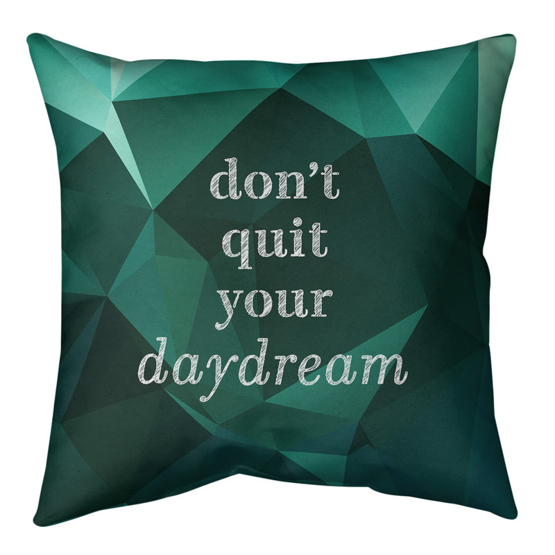 Coussin de sol, 40 po x 40 po, Vert foncé / turquoise