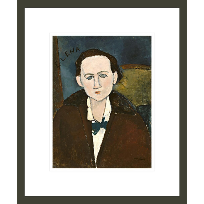 «Elena Pavlowski» par Amedeo Modigliani, impression giclée sur cadre, H 13,75 po x l 16,48 po