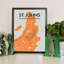 St. Johns City Map - No Frame Print-362999429