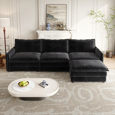 Comfy Corduroy Fabric Cloud Couch With Versatile Configurations For Home