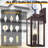 19" Outdoor Wall Lantern 2-Light, Large Outside Modern Wall Sconce Light Fixture, Industrial Porch Light Wall Mount With Glass, Waterproof Farmhouse Exterior Lamp-427216473
