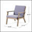 Élégants fauteuils club d'extérieur en bois d'acacia avec coussins résistants à l'eau, parfaits pour le patio et le jardin