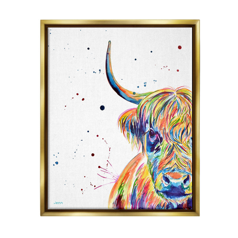 Art mural sur toile Vivant, H 21 po x l 17 po x P 1,7 po, Cadre flottant métallique doré