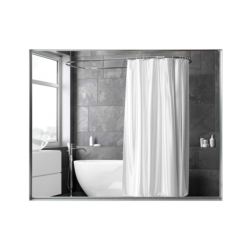 Stene Metal Wall Mirror, Silver, 30" x 36"