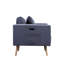 Fauteuil en lin gris foncé avec coussins Charging