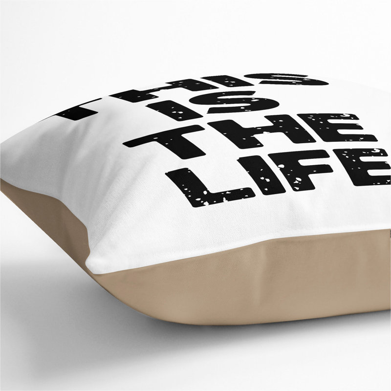 This Is the Life Scatter Cushion, Stone, 55cm H x 55cm W x 20cm D