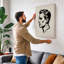 Contemplative Profile Modern - Wrapped Canvas-493822765-493822766