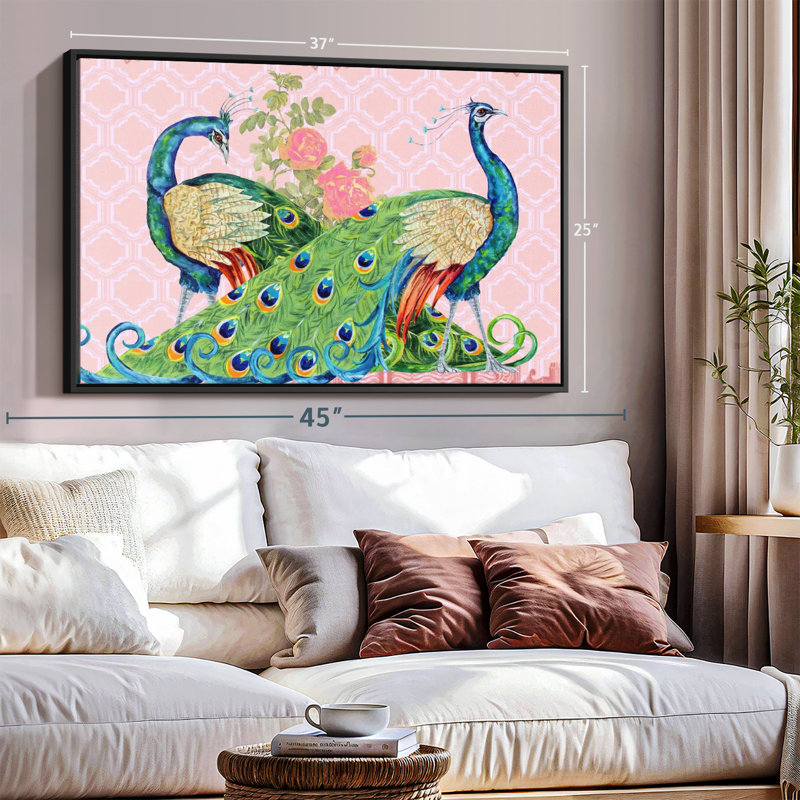 «Peacock Parade», reproduction sur toile, H 25 po x l 37 po