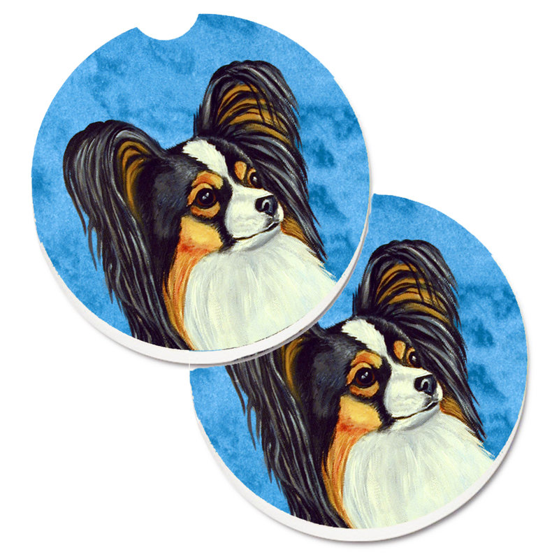 Sous-verre barbu collie voiture, Papillon brun