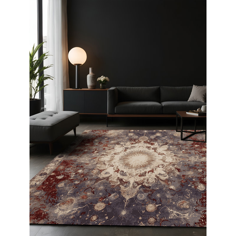 Tapis brun soyeux et moelleux, Carré 4 pi