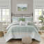 Ensemble d'édredon 5 pièces pour lit double / grand avec coussins décoratifs