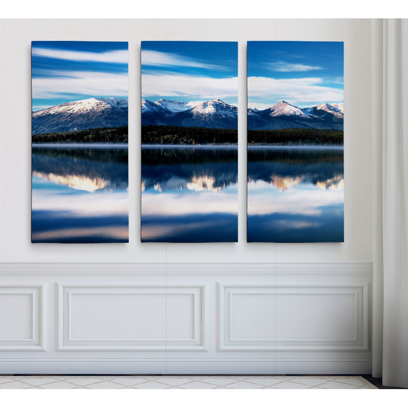 " Pyramid Lake " 3 - Pieces, 24" H x 36" W x 1.5" D
