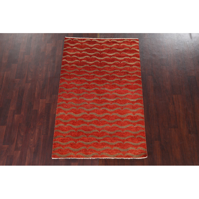 Borley One-of-a-Kind 4'0" X 6'4" Wool Area Rug in Red