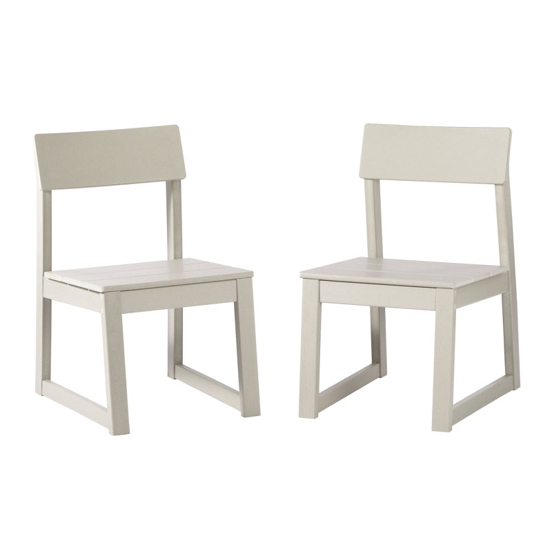 Chaise d'appoint d'extérieur (ensemble de 2), Beige