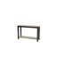 Moderne gris / noir à finition bicolore 1Pc Console sous-table avec rangement et rangement en bois d'hévéa et placage de noyer