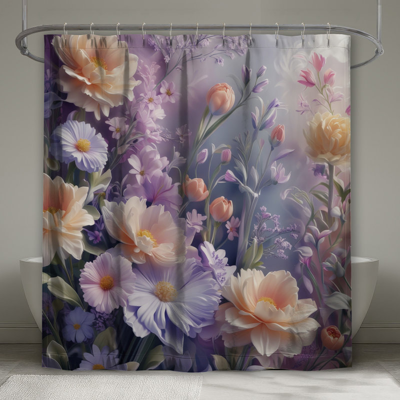 Rideaux de douche pastel, L 70 po x H 93 po