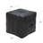 Solid Handmade Buffalo Leather Square Pouf (Recycled Foam With Fibre Fill)-1114853433-1114853573