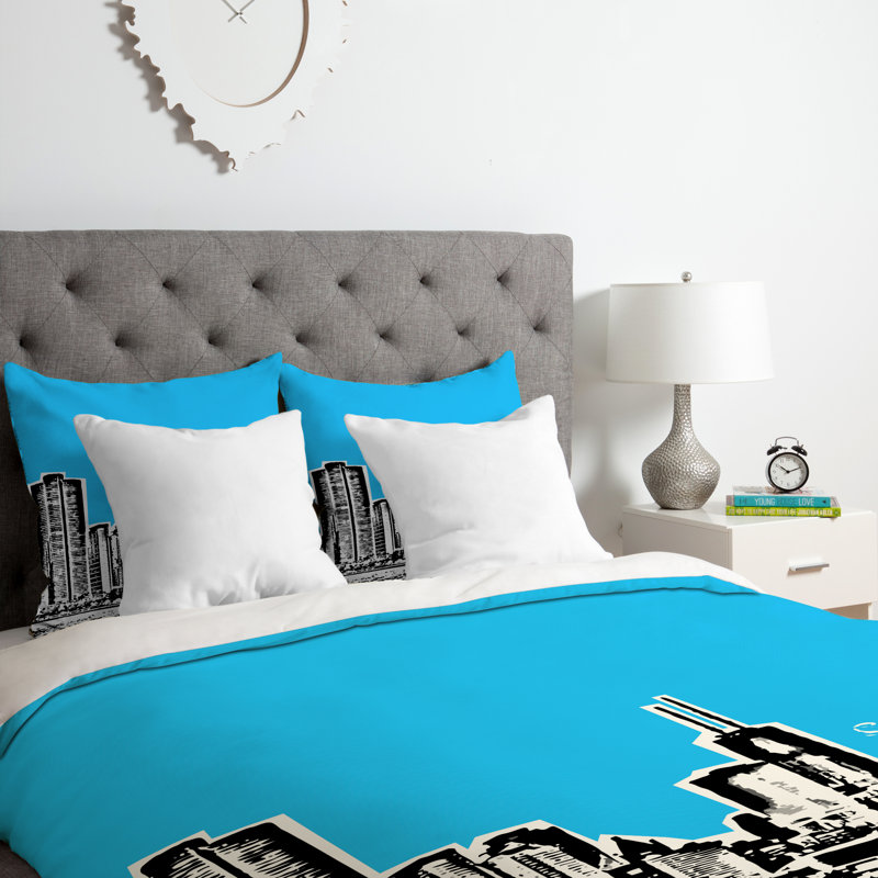 Ensemble de housse de couette chicago, Housse de couette simple / simple TG et 1 taie dé