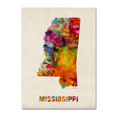 " Mississippi Map " by Michael Tompsett