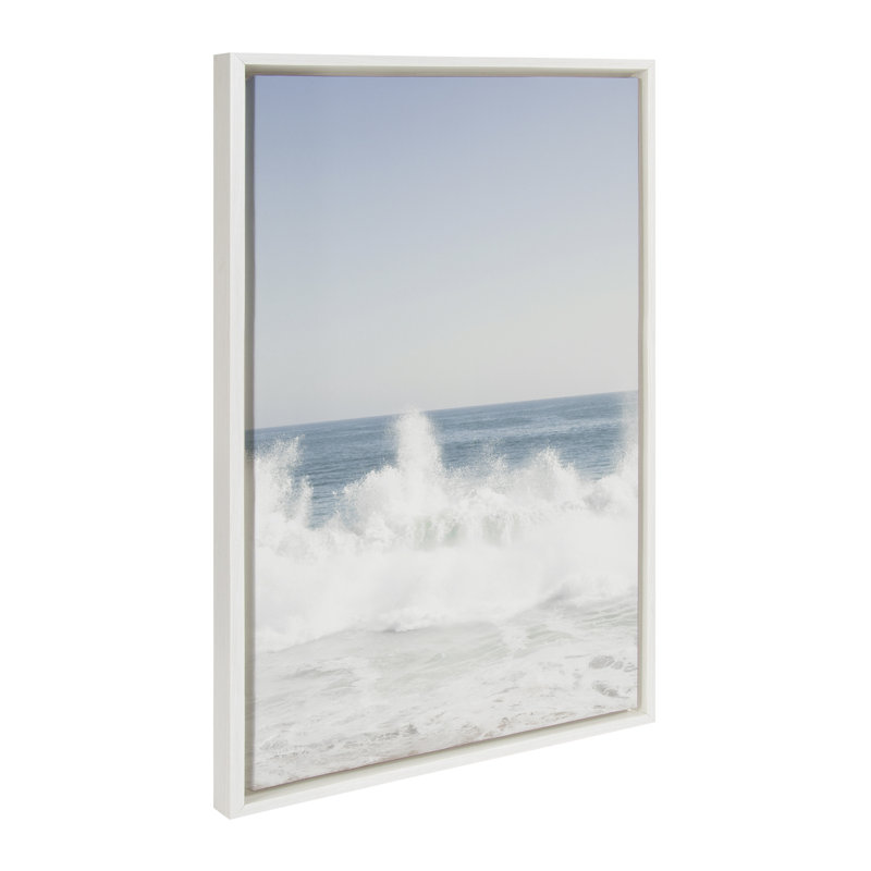 3 Piece Floater Frame Print Set on Canvas, Light Blue
