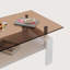 Table basse rectangulaire avec plateau de rangement en verre trempé et panneau de fibres à densité moyenne Fraiya-97769659-97769658
