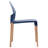 Indoor Dining And Living Room 4 - Chair In Grey Blue, Red Oak Legs Hand Made With Unique Character, Industrial Grade Polypropylene Seat That Is Waterproof Scratch Proof, Commercial Strength, Floor-385600592