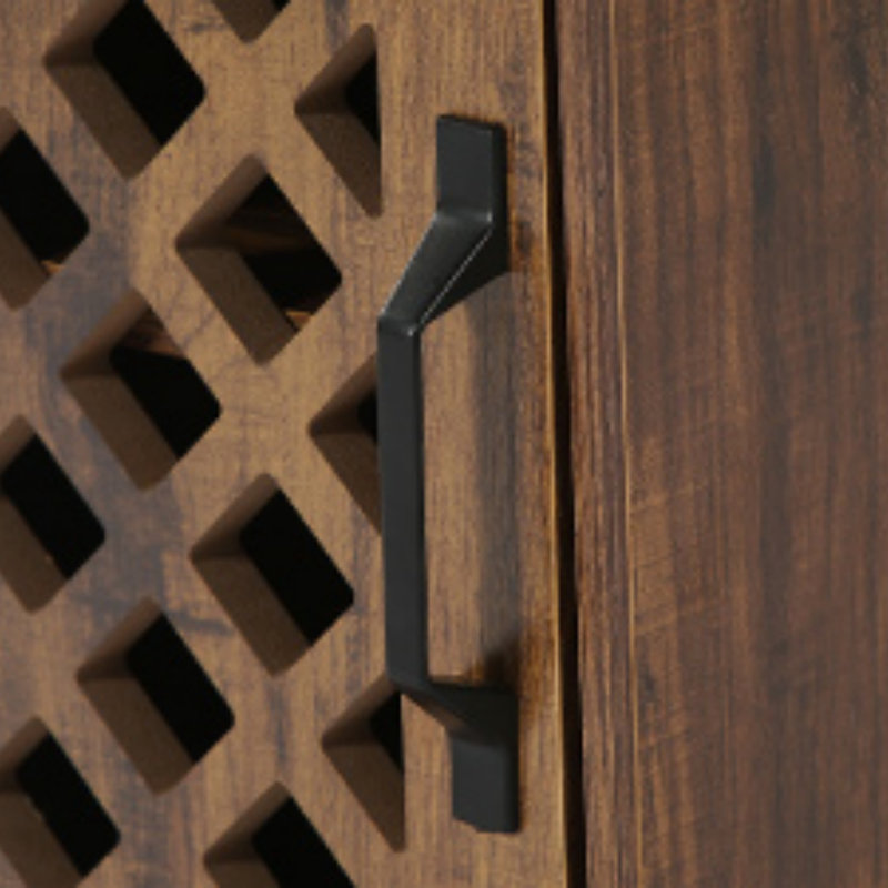 Table de bout étroite avec tiroir et armoire Rustic