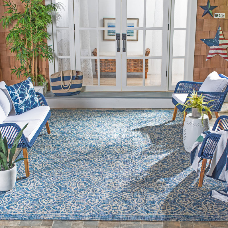 Bexton Performance Geometric Indoor/Outdoor Area Rug, Rectangle 5'3" x 7'7"