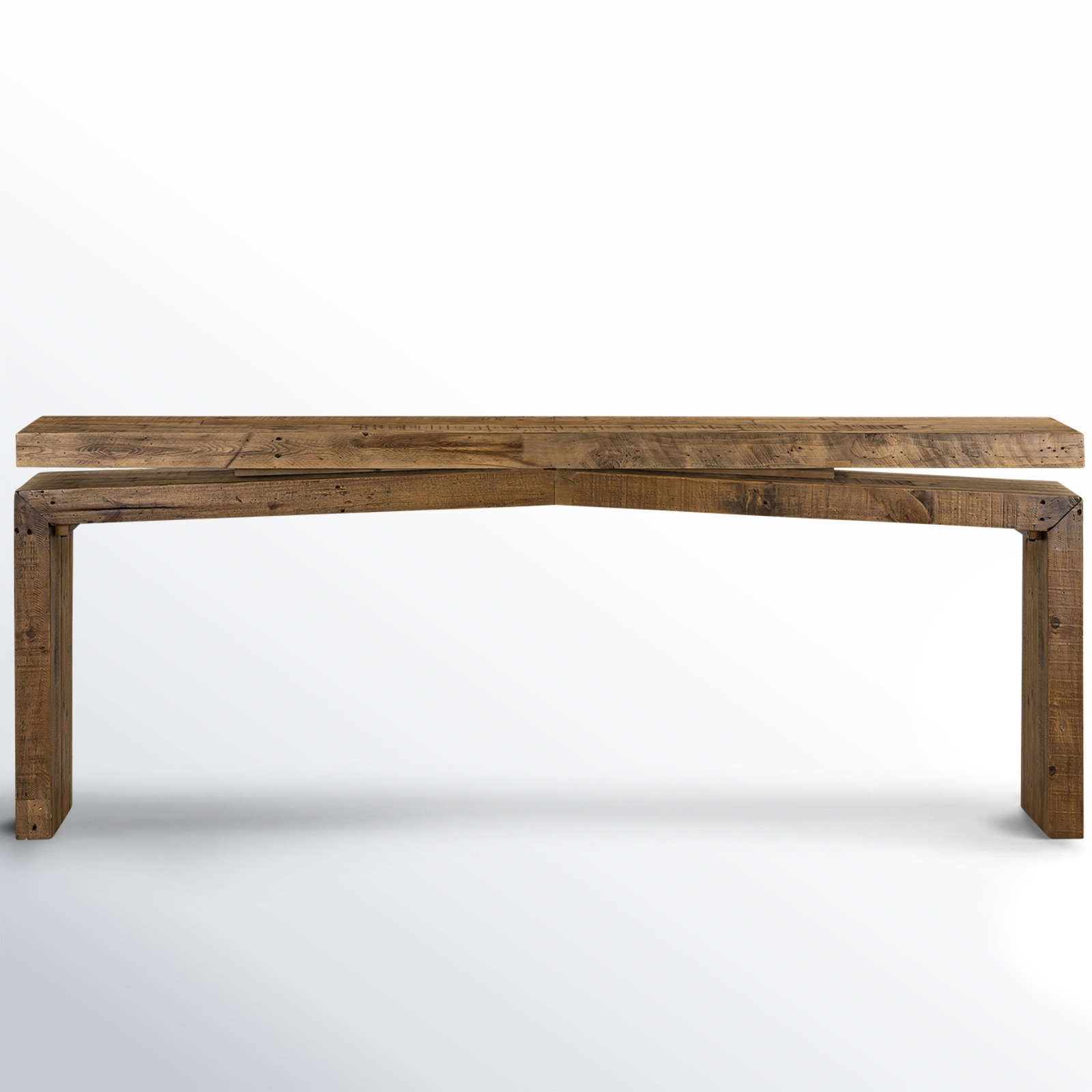Henn Solid Wood Console Table, Sierra Rustic Natural, 30.75" H x 94" W x 15" D