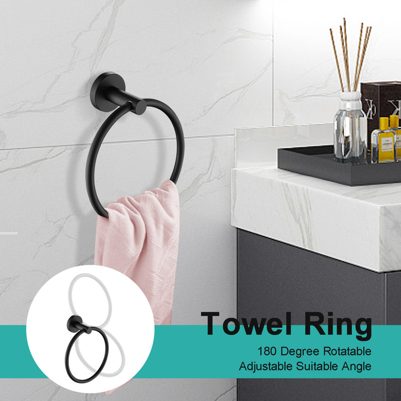 5 - Piece Bathroom Hardware Set, Matte Black